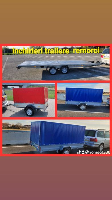 Inchirieri trailer dublu,inchiriere/închiriez trailere două poziții 9m