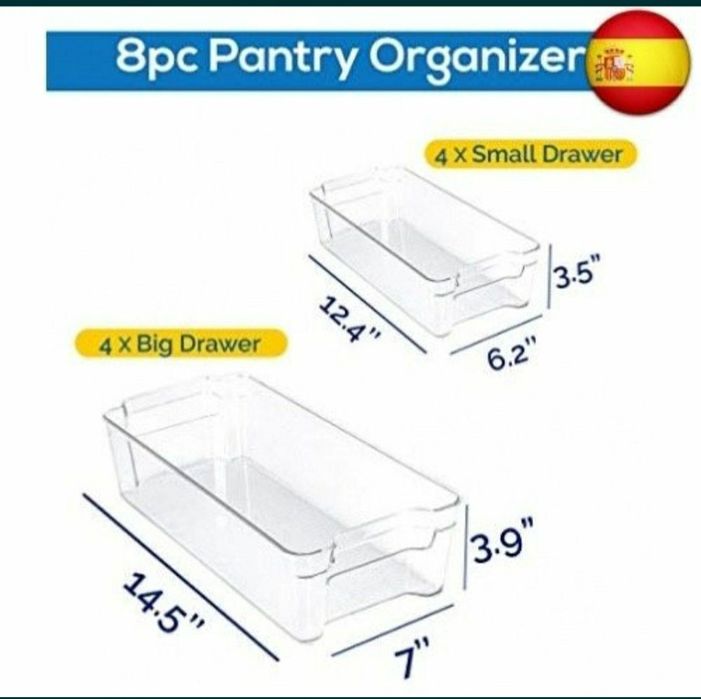 Organizator pentru casa, frigider, bucătărie etc,set de 8 buc