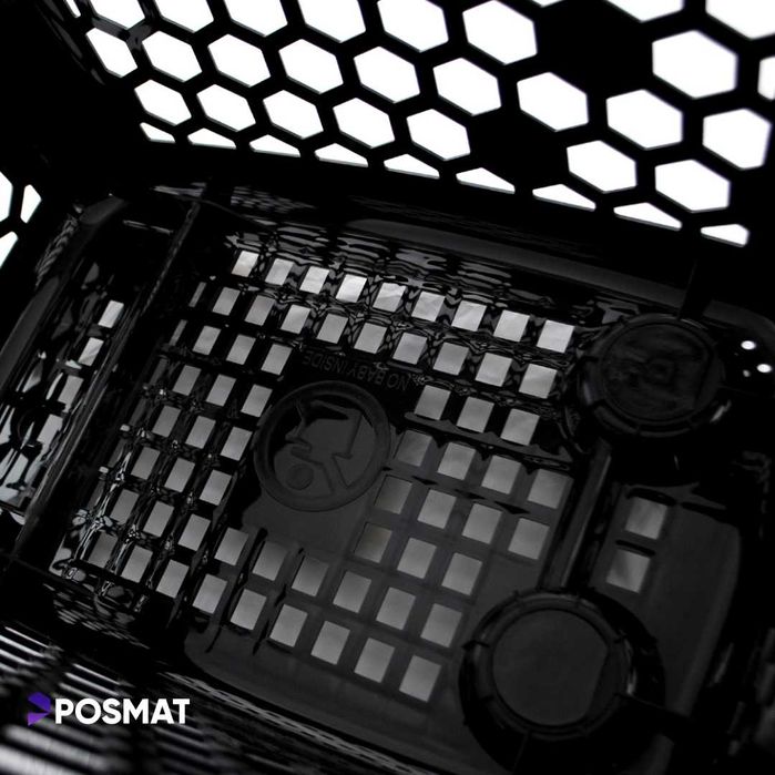 Корзина-тележка пластиковая TECHNO XL, 80 литров. Ценник. Sennik.