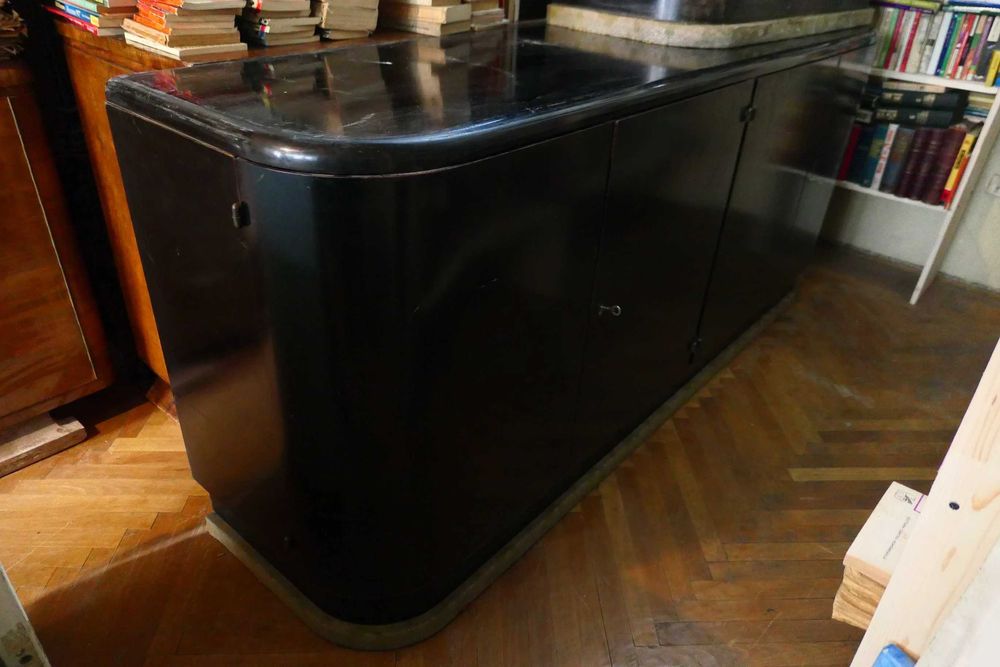 Bufet vechi Lemn Masiv Comoda ART DECO Boudoir Oglinda Elemente Bronz