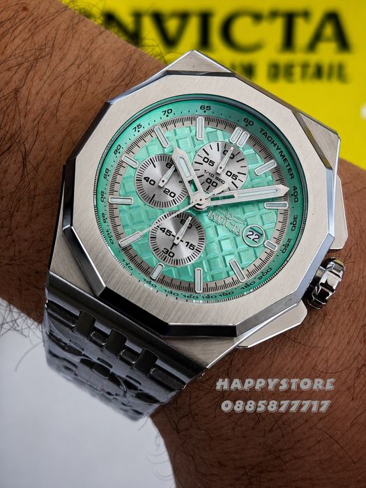 INVICTA Akula steel Turquoise dial 48 mm, Инвикта нов мъжки часовник