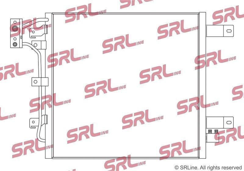 Condensator AC, aer conditionat Jeep Wrangler 2012-2018, 3.6 V6, 470x450x16mm, OE 68143891AA, SRLine