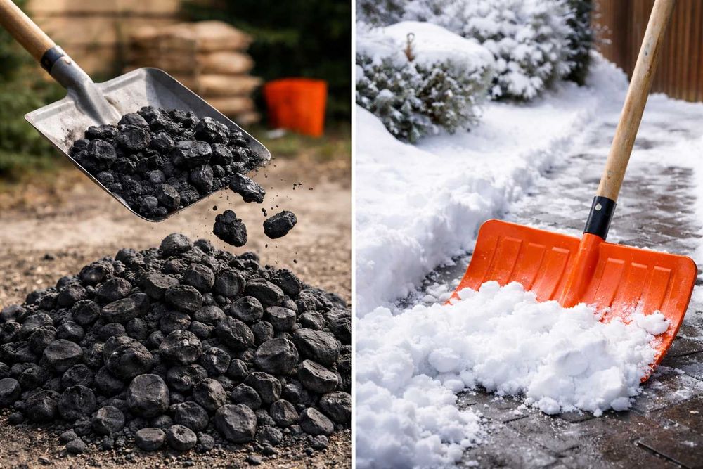 Перекидаю уголь Чистка снега