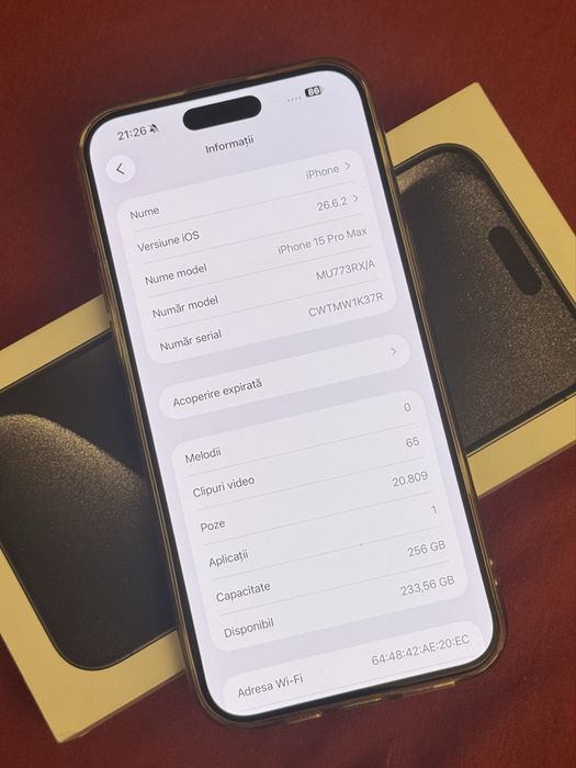 Iphone 15 Pro Max stare excelenta
