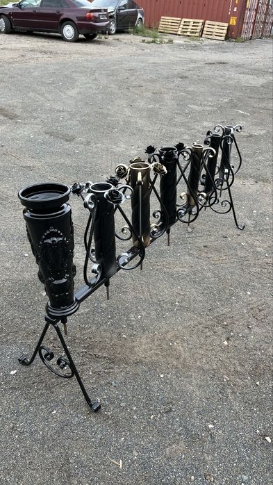 Оградки вазоны  ритуальные из металла