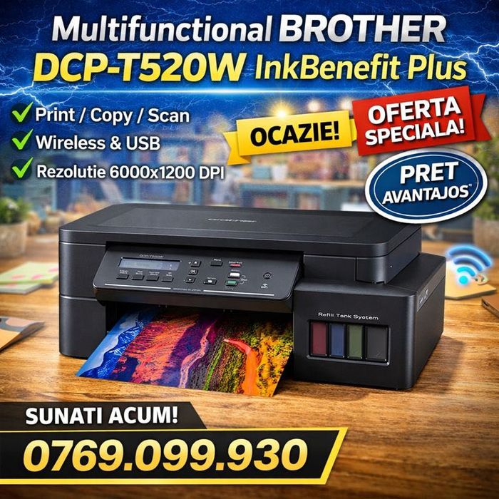 Brother DCP-T520W Sigilată | Factură | Garantie | Livrare gratuită