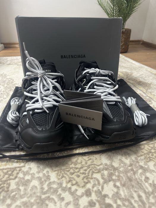 Balenciaga track; Black and White