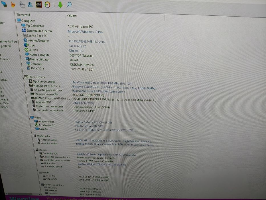 Desktop PC Gamer Procesor Intel Core i5-8400 pana la 4 Ghz garanție!