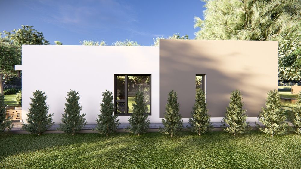 Casă modernă la roșu, parter – Domnești, 500 mp teren.