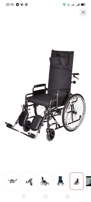 Коляска для инвалидов с высокой спинкой