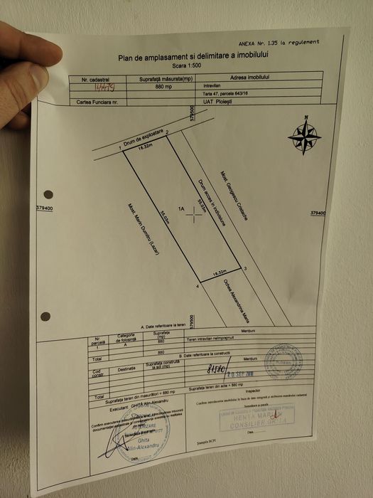 Proprietar vând teren intravilan Ploiești vest
