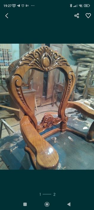 Стулья орех, резьба, дерево массив