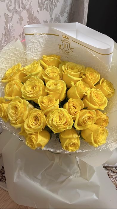 25шт желтый роза