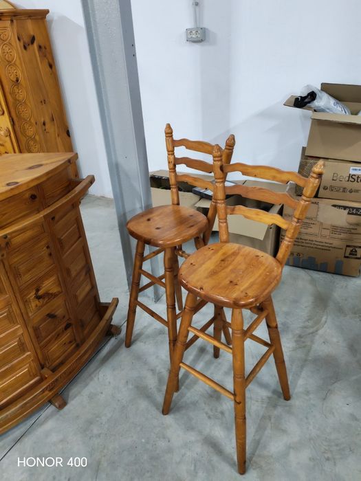 Bar Rustic Terasa/Foișor cu 4 Scaune - Lemn Masiv - Mobila Germania