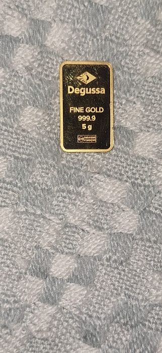 Lingou aur 5g Degussa, puritate 999.9 (aur de investiție).