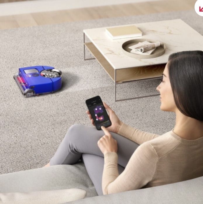 Прахосмукачка робот Dyson 360 Vis Nav, Hyperdymium , 65 AW, 22000 Pa, 110000 об/мин, 360° визуална навигация