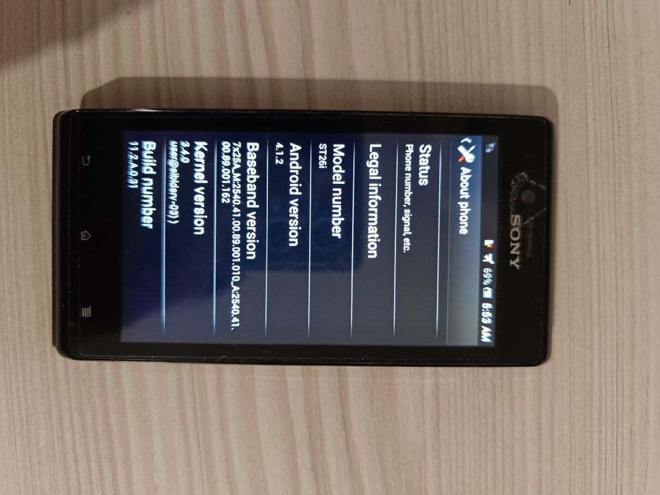 телефон Sony Xperia ST26i, рабочий, б.у.