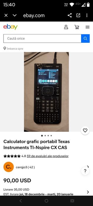 Calculator stintific Texas TI-Nspire CAS