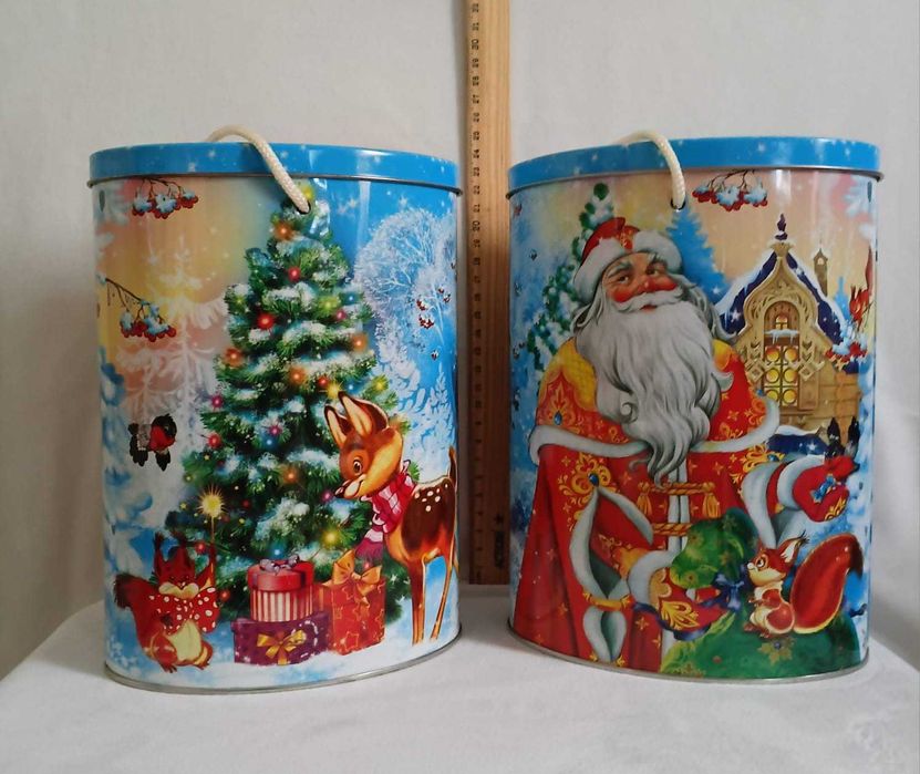 Банки новогодние металл