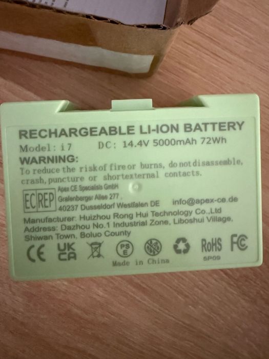 Батерия за iRobot Roomba 5000mAh, – за роботи от серии i3, i4, i5, i7