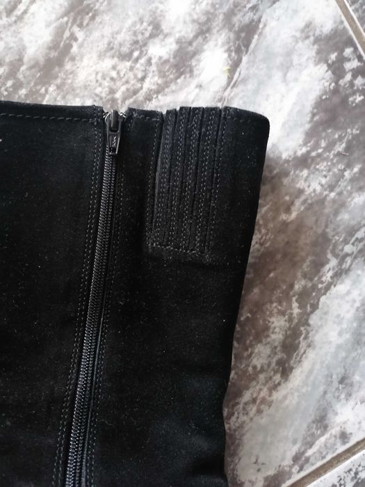 Cizme piele, jumate - jumate, marime 38