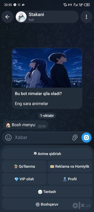Telegram Bot sotiladi