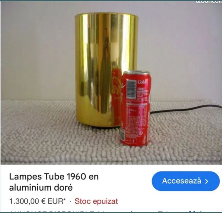 Mid century Paris lampa gold