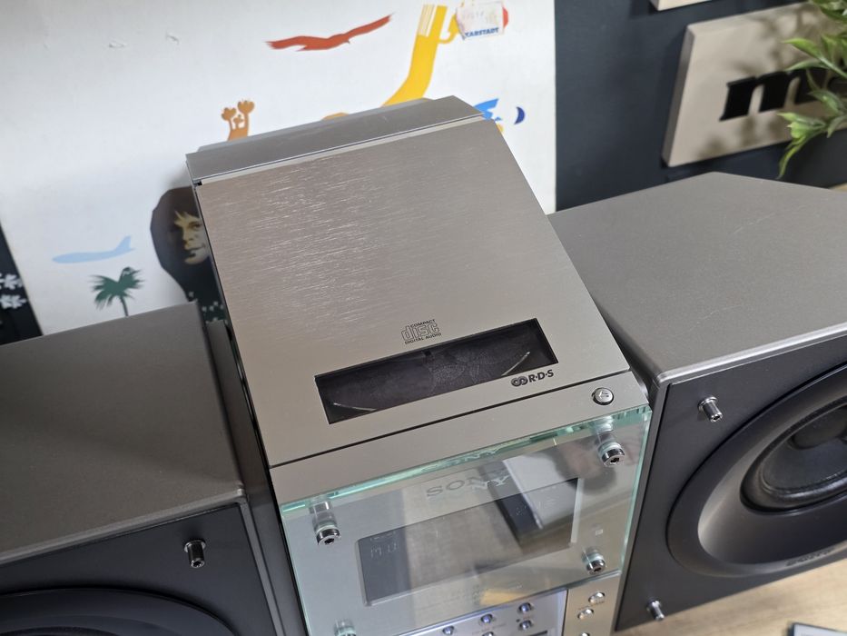 Sistem audio SONY CMT-MD1, combina premium, mini disc, cd-player,  radio, boxe amplificator, telecomanda
