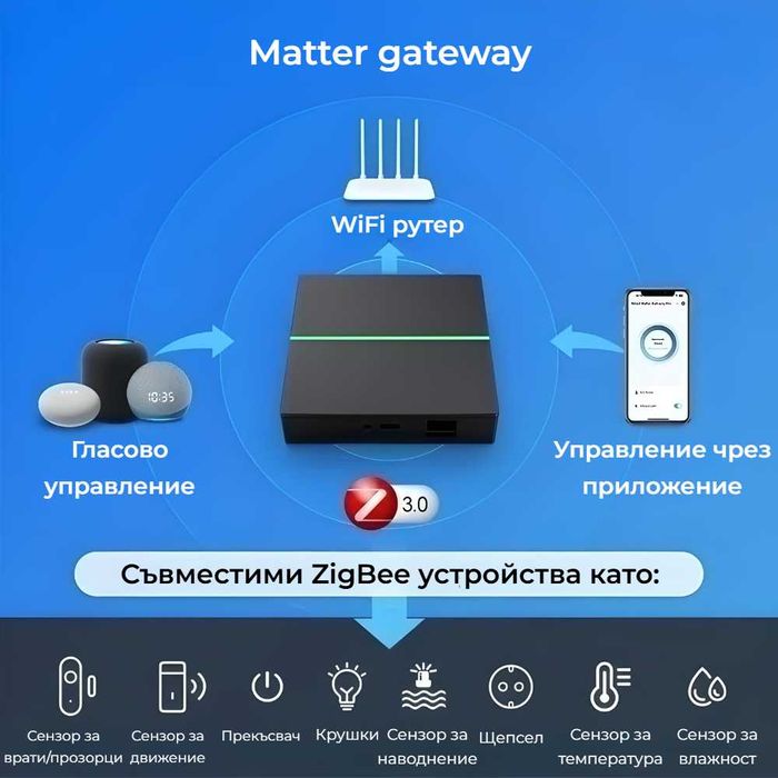 Avatto GW60 – Matter & ZigBee Смарт хъб | LAN