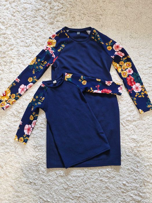 Еднакви рокли мама и дъщеря.Мама М/Л и дете 2-4 години/ 2 комплекта