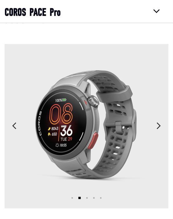 Coros pace pro grey blue Black