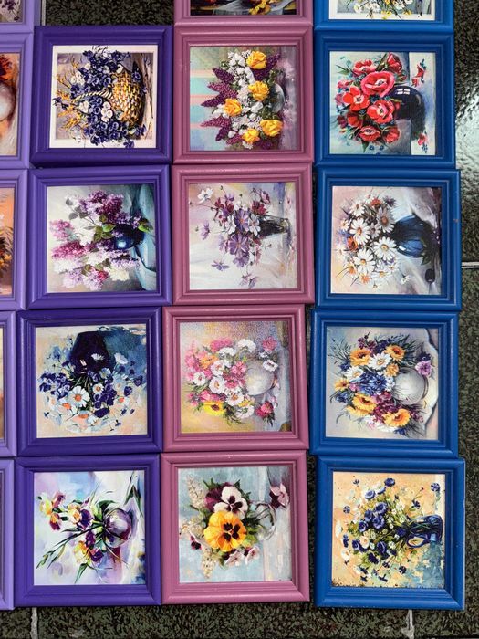 живописни мини картини цветя