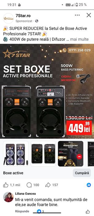 400 lei boxe profesionale pentru detalii