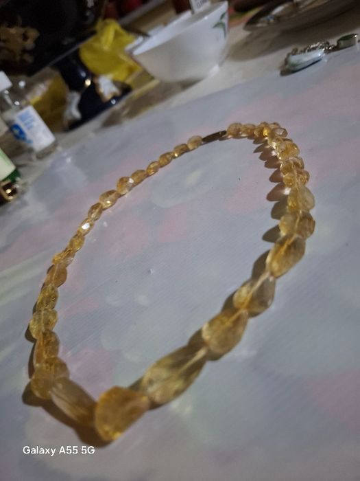 Ожерелье из натуральных цитринов  длина 50см