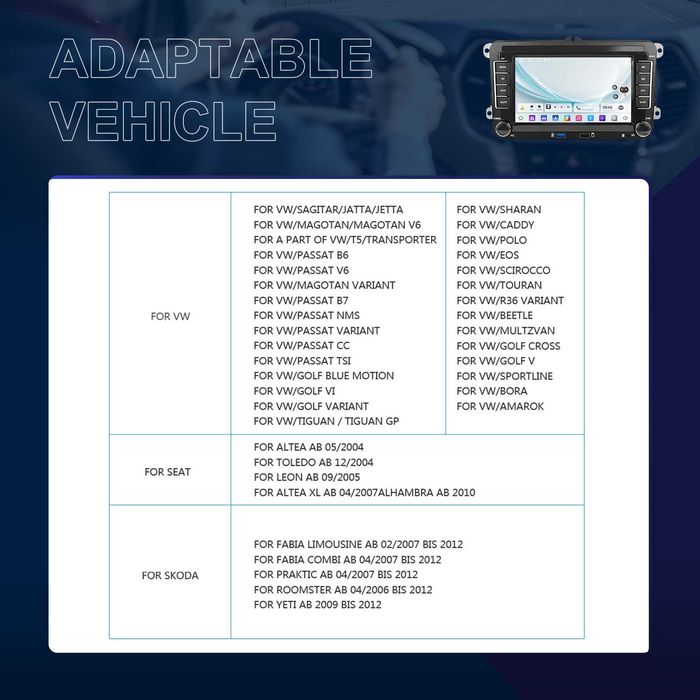 Navigatie VW Golf 5, 6, Skoda, Seat