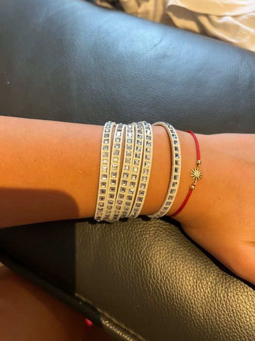 Бяла гривна Swarovski