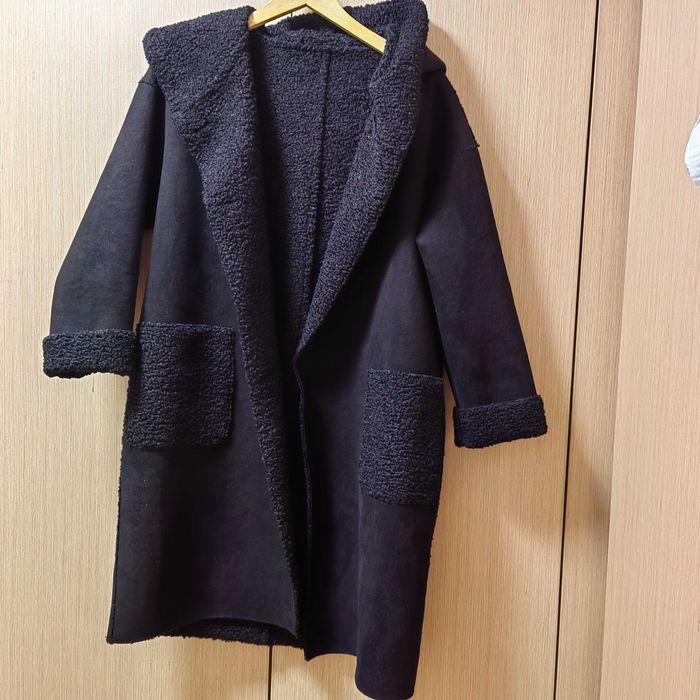 Тедди пальто с капюшоном