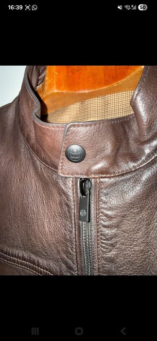 geaca de piele naturala barbati marimea L de la Massimo dutti