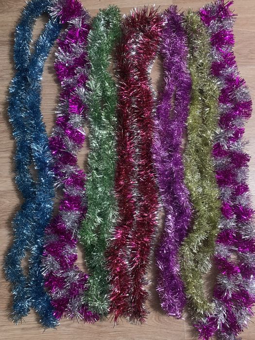 Мишура и бантики на ёлку