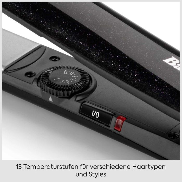Преса за коса BaByliss Midnight Shine ST590E с титаниево-керамични плочи, ST590E