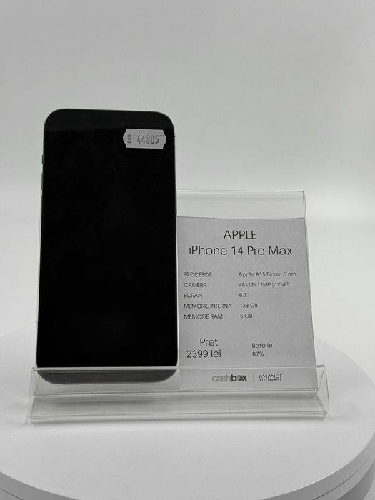 Apple iPhone 14 Pro Max 128 GB 87% baterie Garantie 24 luni CashBox