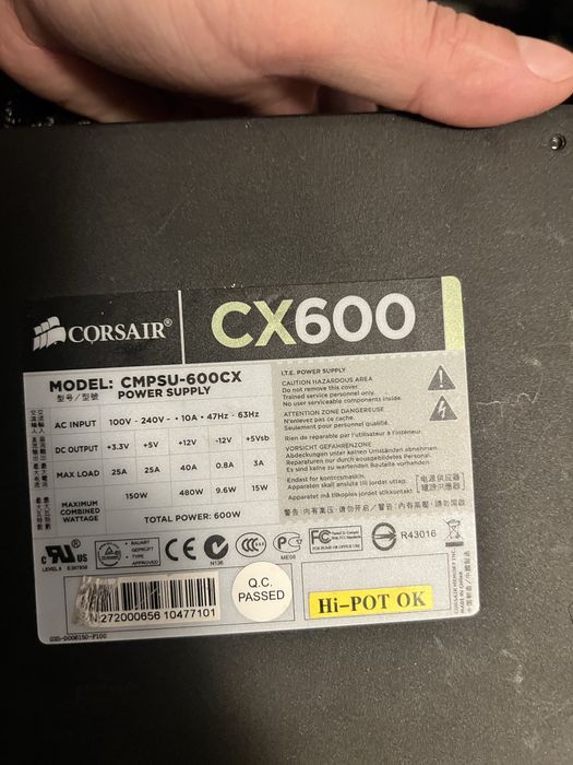 Sursa Corsair CX600 perfect functionala