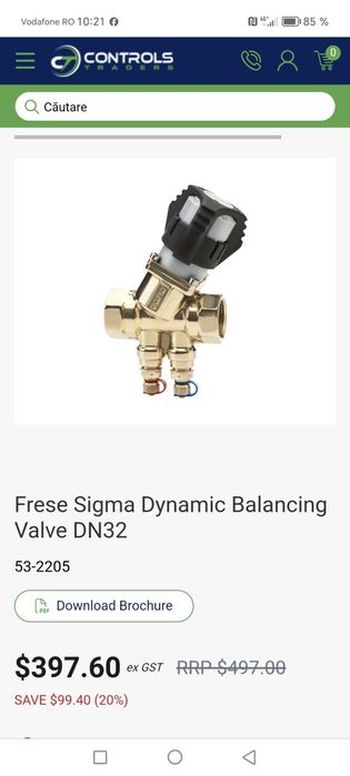 Valve de echilibrare dinamica FRESE Sigma DN32PN25