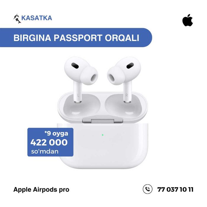 Apple AirPods Pro оригинал наушники в рассрочку по 422 000 на 9 месяц