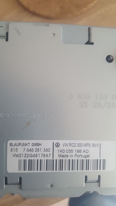 Radio CD player original VW marca Blaupunkt