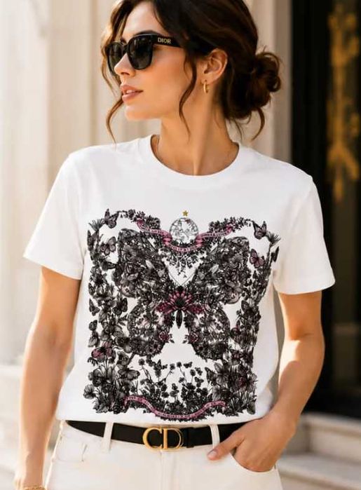 Новые женские футболки Christian Dior от S до XL Бесплатная доставка