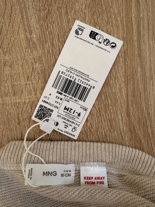 Pantaloni bebe cu eticheta Mango 9-12 luni, marime 80