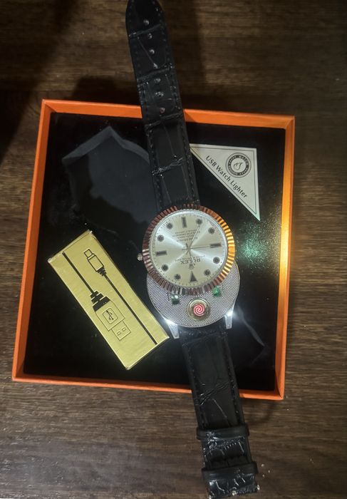 Часы USB зажигалка