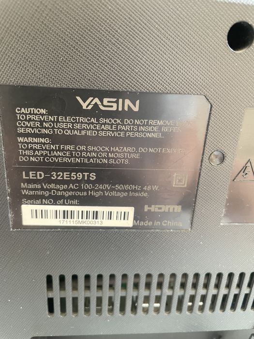 Продам телевизор Yasin32E 59 TS
