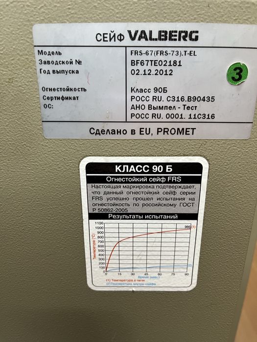 Сейф Valberg среднего размера